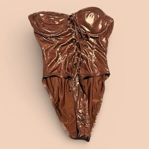 Forplay copper shiny bodysuit